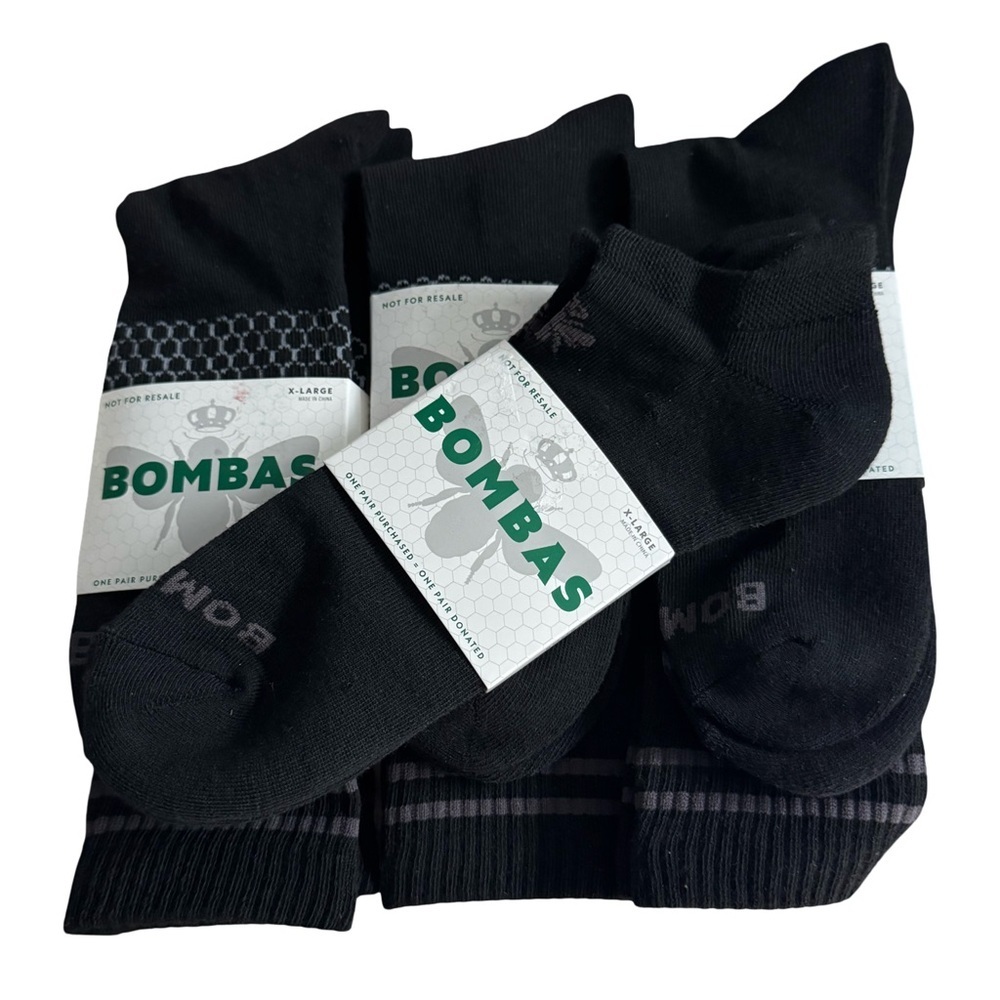 Pack of 4 Bombas Calf & Ankle Socks Size XL